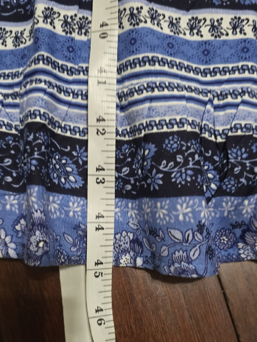 Japna Blue Printed Maxi Dress with Spaghetti Straps - Picture 9 of 9